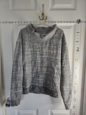 Victoria’s Secret PINK Hoodie XS Gray Cowl Neck Pullover Sweatshirt